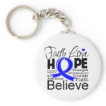 Anal Cancer Typographic Faith Love Hope Key Chains