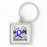 Anal Cancer Typographic Faith Love Hope Key Chains