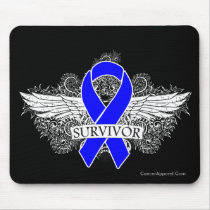 Anal Cancer Winged SURVIVOR Ribbon Mousepad