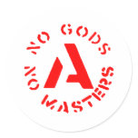 Anarchism - No Gods No Masters stickers