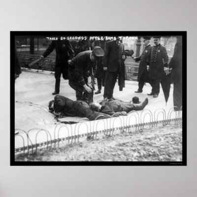 Anarchist Bomb Casualties in New York City 1908 Poster by lc_vintagephotos