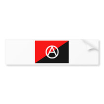 Anarchist flag with A symbol Bumper Stickers