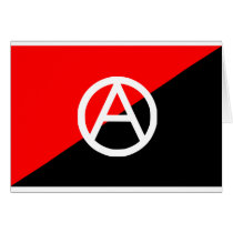 Anarchist flag with A symbol Greeting Cards