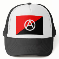 Anarchist flag with A symbol Hat