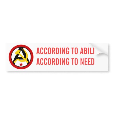 Anarcho-communist logo bumper sticker by PhilSlattery