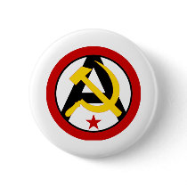 Anarcho-communist logo pinback button