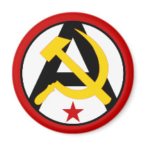 Anarcho-communist logo magnet