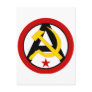Anarcho-communist logo postcard