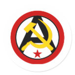 Anarcho-communist logo sticker