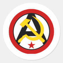 Anarcho-communist logo sticker