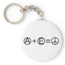 Anarchy + Equality = Peace Key Chains