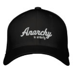 Anarchy is Orderly Hat embroidered hats