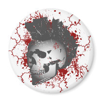 Anarchy Mohawk Skull Magnets