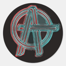 anarchy round stickers