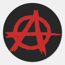 Anarchy Round Stickers