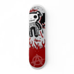 anarchy skateboard skeleton blood fire teddy