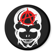Anarchy Skull Fridge Magnet