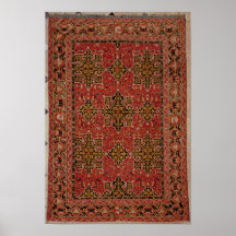 Anatolian Star Ushak carpet, 1585 Posters