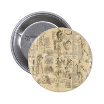 Anatomical Chart from Cyclopaedia 1728 Pinback Buttons