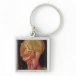 Anatomical drawing of the human head key chains