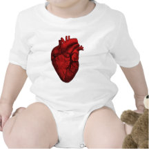 Anatomical Human Heart Baby Bodysuit