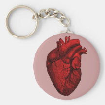Anatomical Human Heart Keychains
