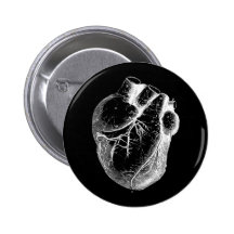 Anatomically Correct Heart Pinback Buttons