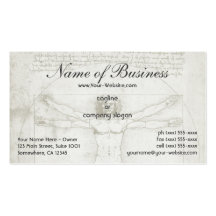 Anatomie humaine, homme de Vitruvian par Leonardo  Carte De Visite