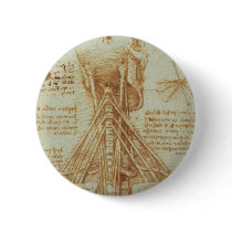 Anatomy of the Neck by Leonardo Da Vinci c. 1515 Pinback Button