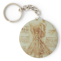 Anatomy of the Neck by Leonardo Da Vinci c. 1515 Key Chains
