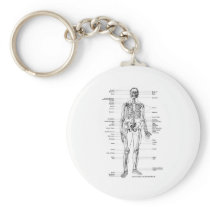 ANATOMY SKELETON T-SHIRTS AND GIFTS KEYCHAIN
