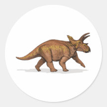 Anchiceratops Dinosaur Round Sticker