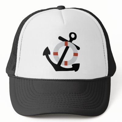 anchor and lifesaver trucker hat by Tomaniac