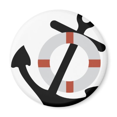 anchor and lifesaver refrigerator magnets by Tomaniac