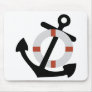 anchor and lifesaver mouse mat
