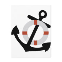 anchor and lifesaver postcard