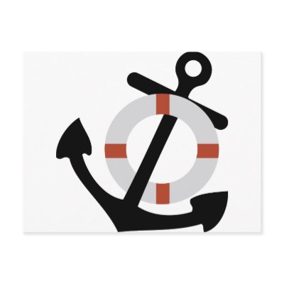 anchor and lifesaver postcard by Tomaniac