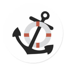 anchor and lifesaver sticker