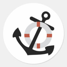 anchor and lifesaver sticker