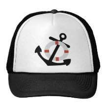 anchor and lifesaver trucker hat
