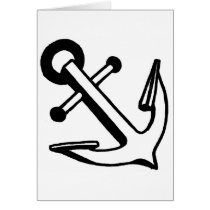 Anchor black greeting cards