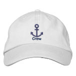 Anchor embroidered hats