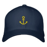 Anchor embroidered hats