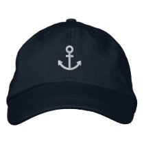 Anchor Embroidered Baseball Cap