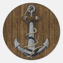 Anchor Round Sticker