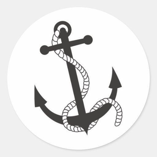 Anchor Round Stickers