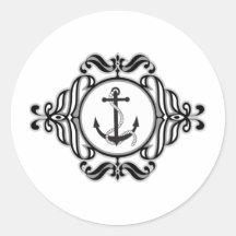 Anchor Round Stickers