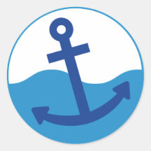 Anchor Runde Aufkleber