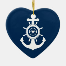 Anchor Sailor Heart ornament