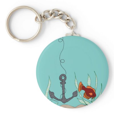 Anchor with fish key chain by marcya7